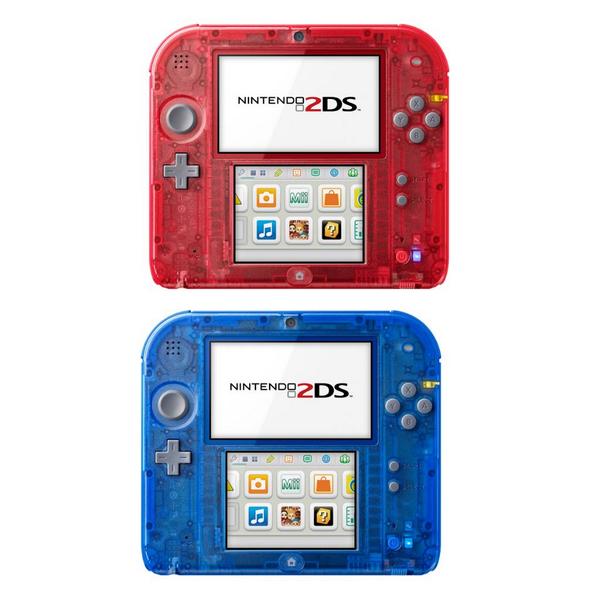 2DS Crystal Red Blue colors