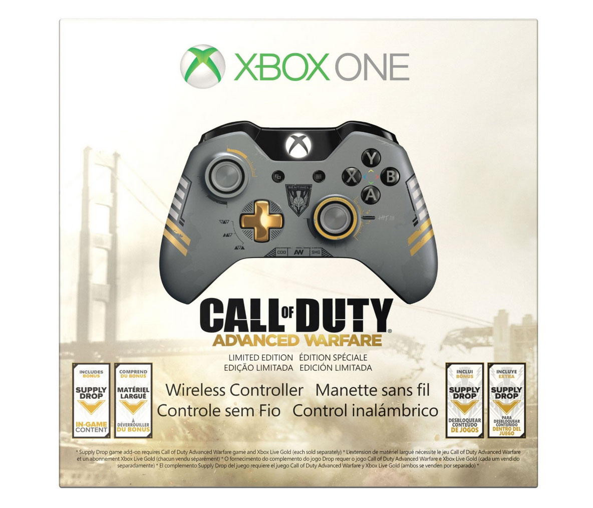 Xbox One Limited Edition Call of Duty: Advanced Warfare Wireless Controller box