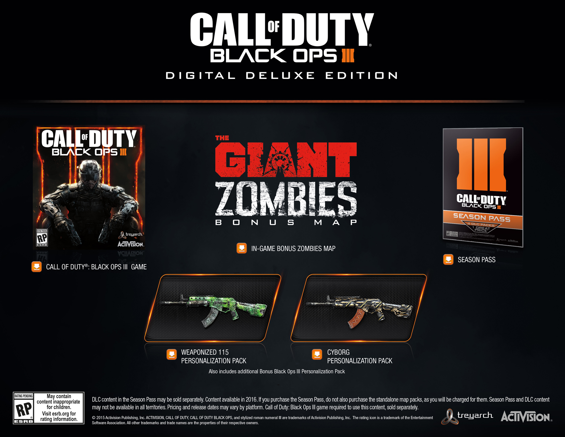 Call of Duty: Black Ops III - Digital Deluxe Edition contents