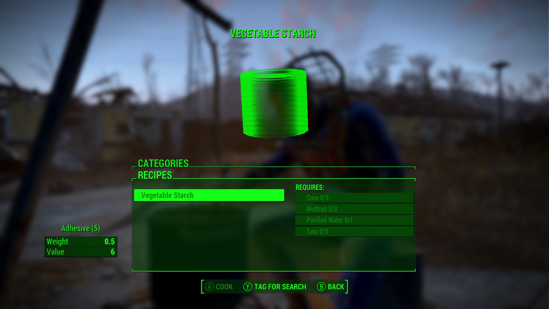Fallout 4 Adhesive Vegetable Starch