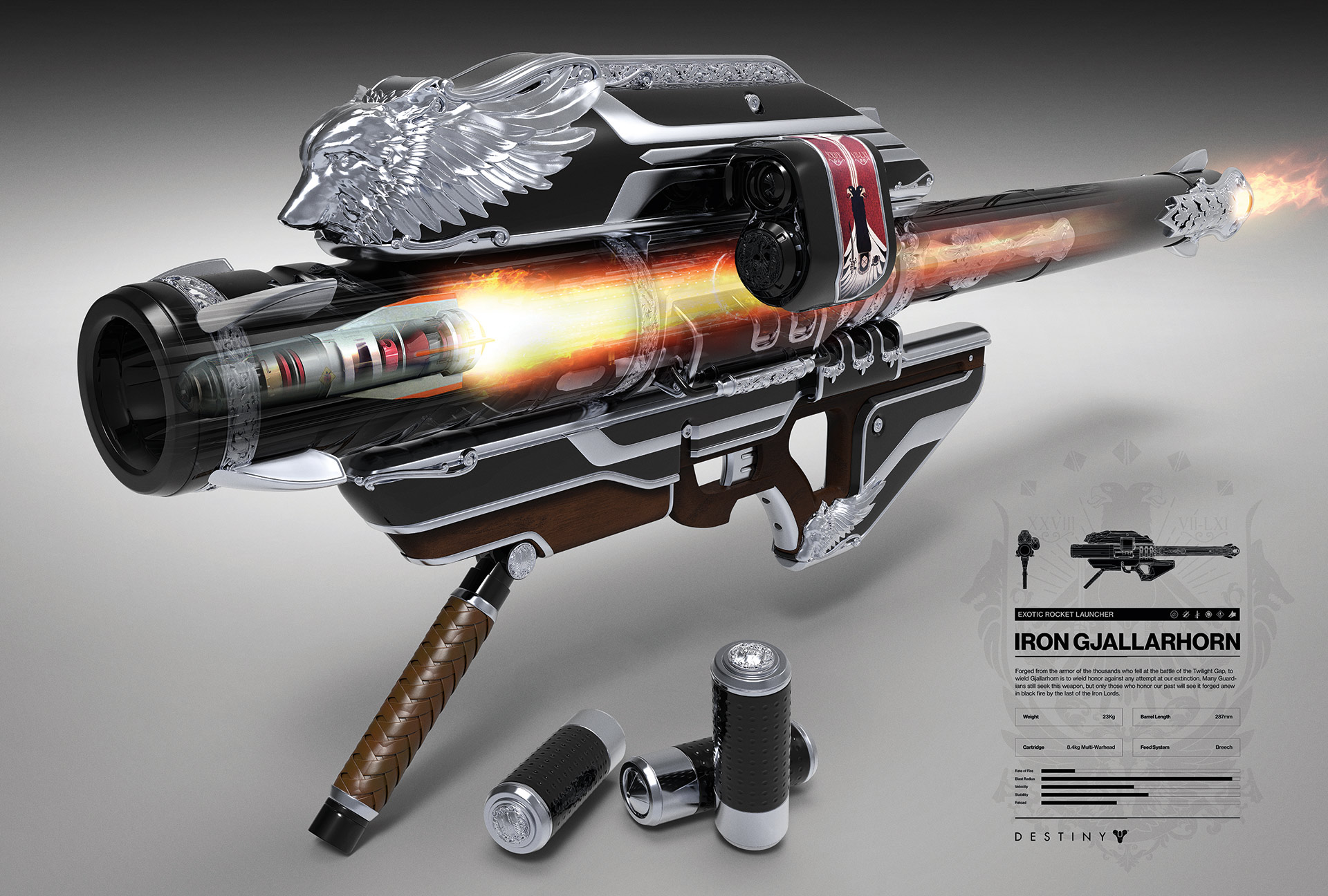 limited edition black and silver Iron Gjallarhorn