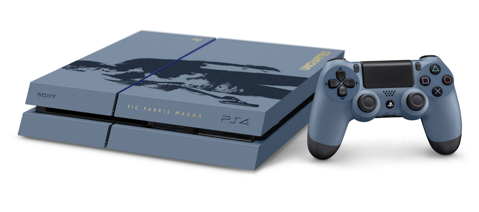 Limited Edition Uncharted PS4 Console front