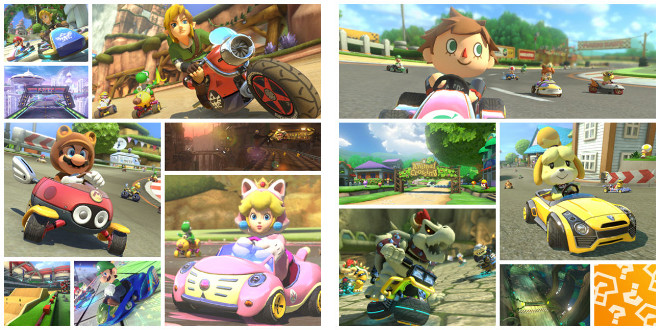 Mario Kart 8 DLC Add On Content Packs Wii U Dry Bowser Villager Animal Crossing