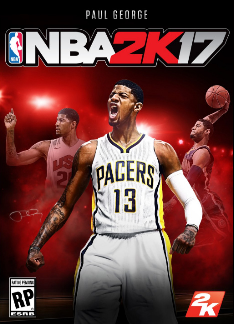 NBA 2K17 Paul George cover