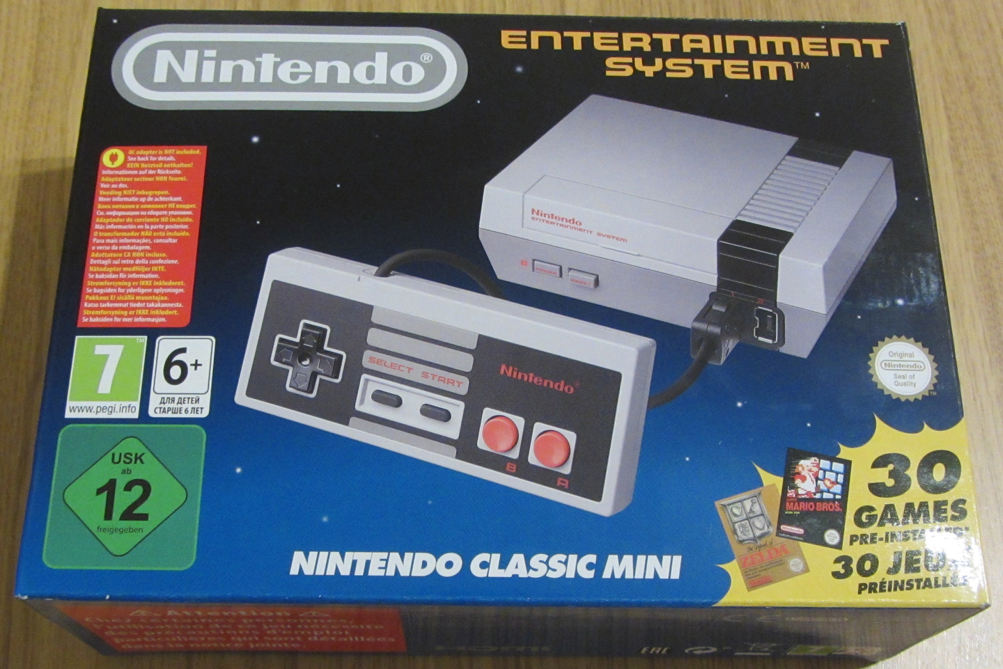 Nintendo Classic Mini box Europe