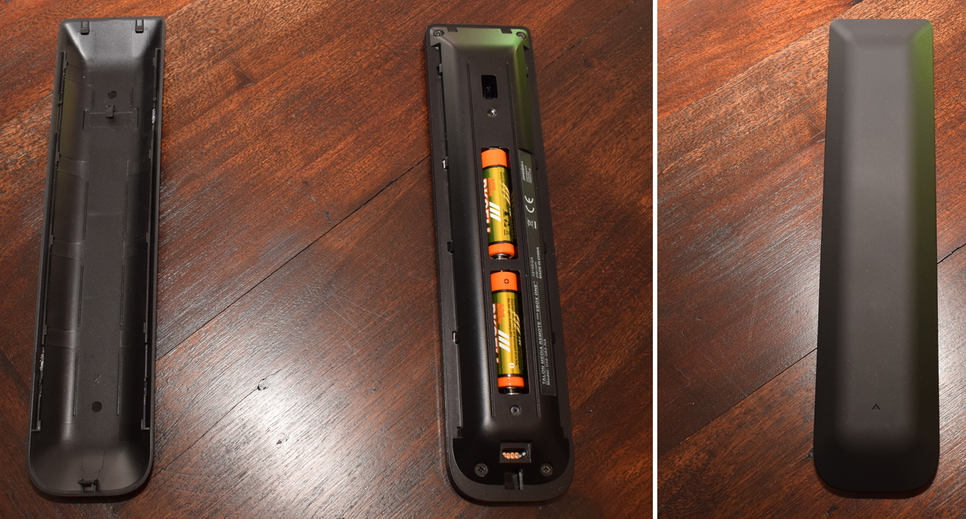 Remote Bottom & Batteries - PDP Talon Media Remote Xbox One Impressions