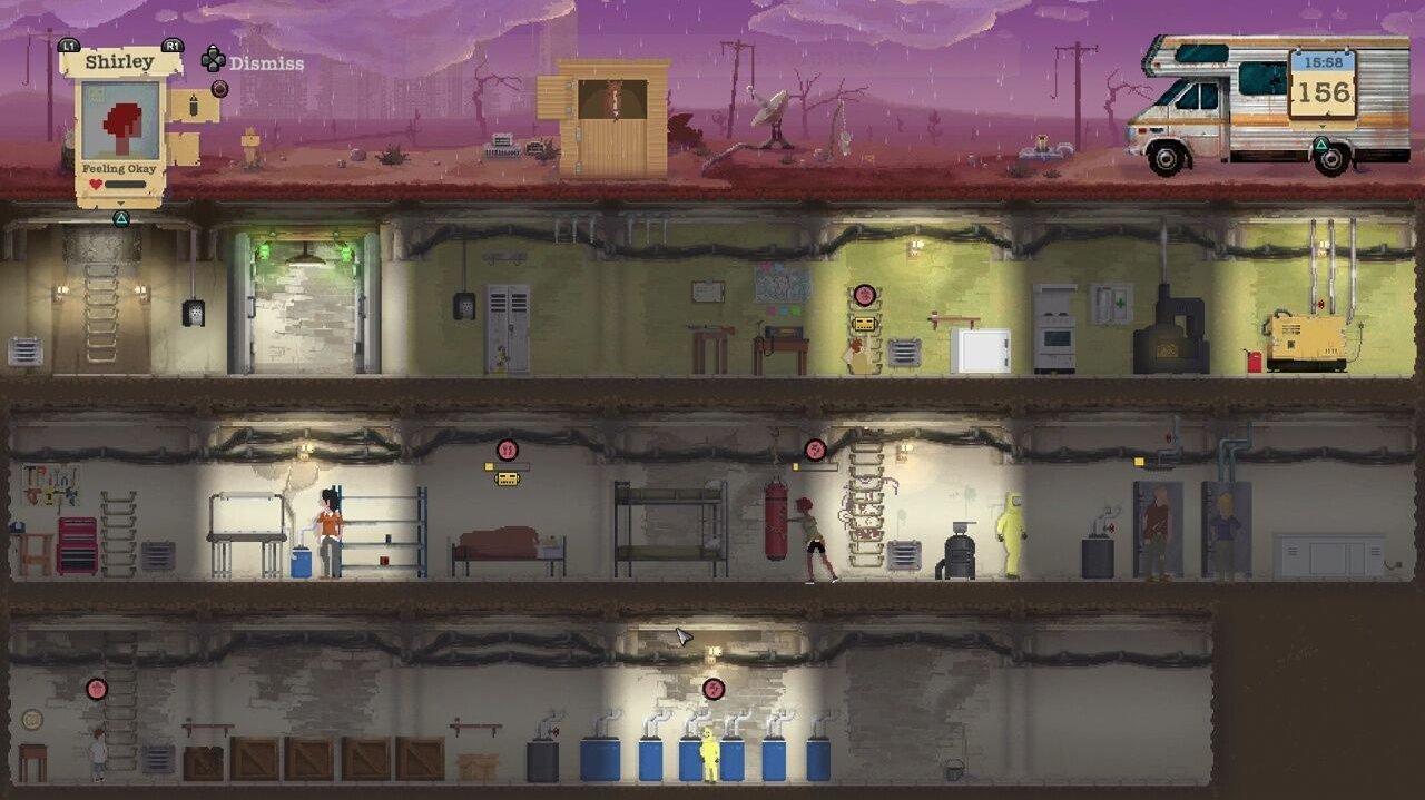 Sheltered PS4 screen