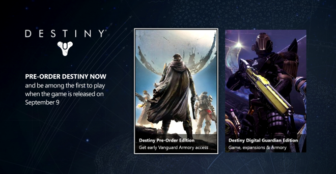 Destiny Pre Load Xbox One Pre-Order Pre-Load Release Date Bonus