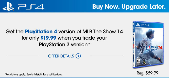 GameStop MLB 14 The Show PS4 Upgrade